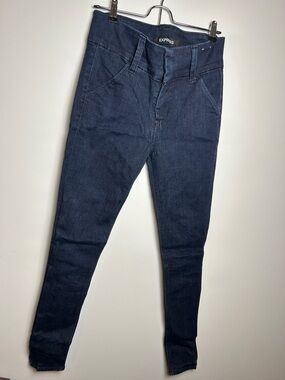 Express Dark Indigo High-Rise Skinny Jeans